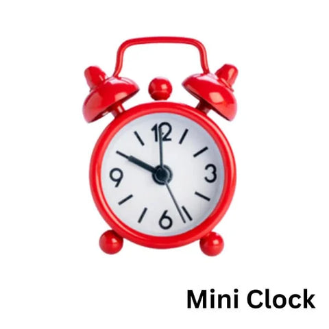 Mini Clock ,Metal Bell Alarm Clock for Tabletop Bedroom Kitchen (Copy)