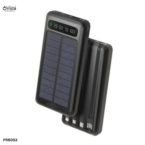 Ovista Portable Mobile Charger 10000mAh Power Bank with Digital Display and attachable 4 Wire (PRB053)