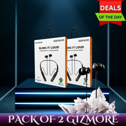 PACK OF 2 | GIZMORE Glamour Wireless Neckband
