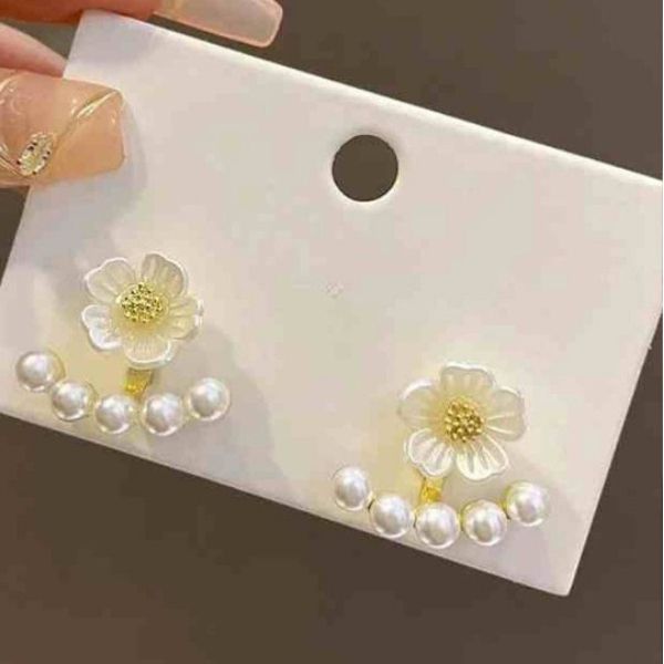 Flower Studs Double Layer Earrings