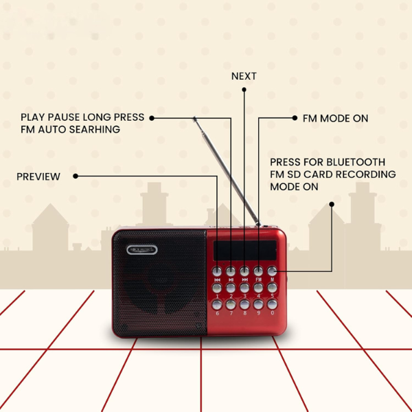 Pocket Blast FM Radio with Bluetooth Speaker | Powerful Sound