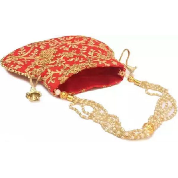 Ethnic Clutch Silk Potli Batwa Pouch Bag For Womens & Girls - My Store