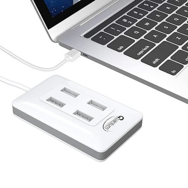 Combo :- Quantron QUH-220 USB 4-Port Hub + WOD 20W Fast Charger + Type C to C Usb Cable