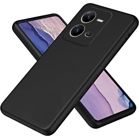 Realme C35 Silicone Back Cover (Black) | Soft, Flexible &amp; Shockproof