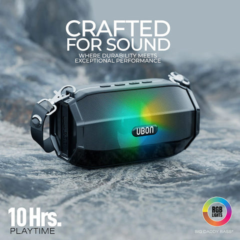 UBON 2024 Maharaja Edition SP-43 Wireless Speaker With Belt & RGB Lights