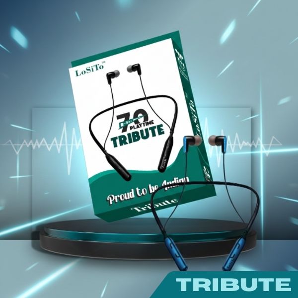 PACK OF 2| Neckbands LoSiTo™ Tribute Neckband| Deep bass| 70hrs Playtime