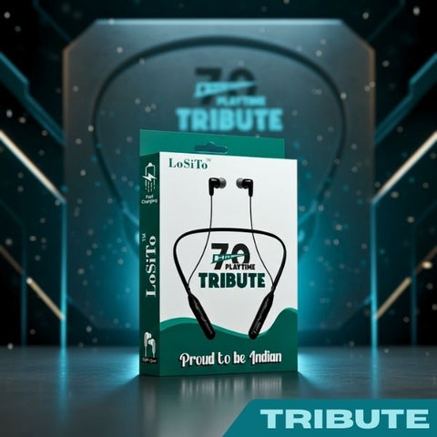 LoSiTo™ Tribute Neckband| Best Bluetooth Neckband| 70 Hours Battery Life