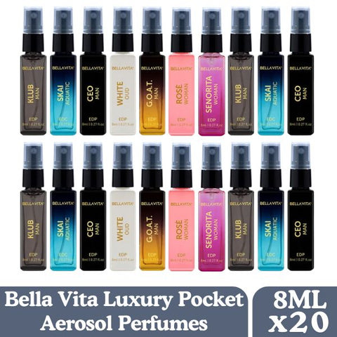 Bella Vita Luxury Pocket Aerosol Perfumes ( Pack Of-20 )