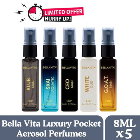 Bella Vita Luxury Pocket Aerosol Perfumes ( Pack Of-5 )