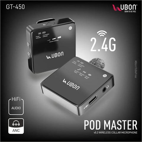 UBON GT-450 POD MASTER 4.0 Wireless Collar Microphone