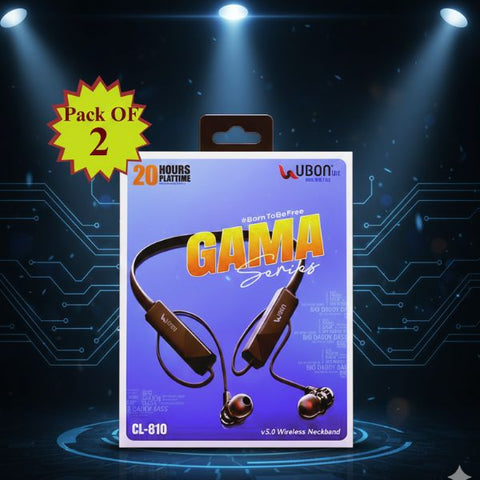 Ubon Gama CL-810 Earphones Pack of 2 – Lightweight Design, Wider Compatibility