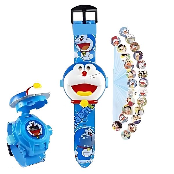 Display Watch For Kids & Big Dial Cartoon Projector