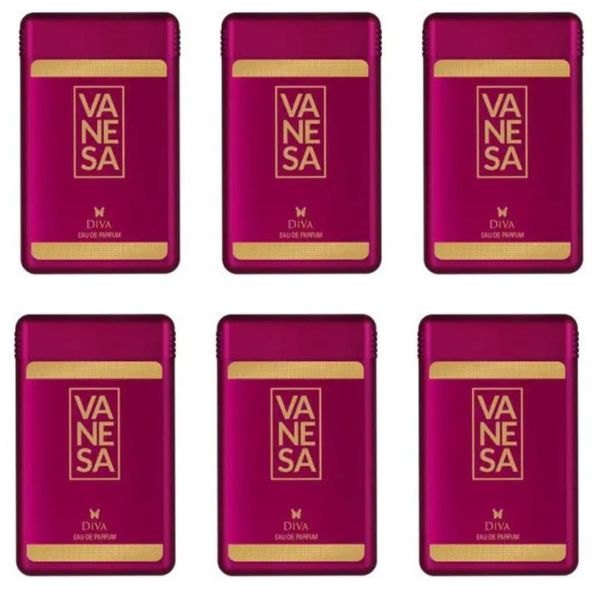 Vanesa Diva Pocket Perfume 18ml (Pack Of 6)