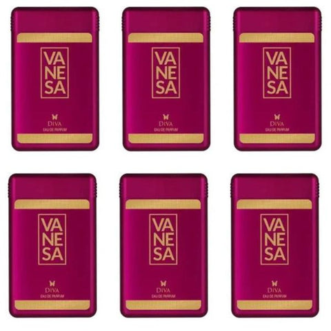 Vanesa Diva Pocket Perfume 18ml (Pack Of 6)