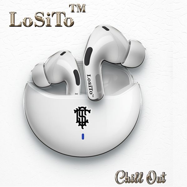 LoSiTo Chillout Earbuds – 20 Hours Backup | Bluetooth 5.3 | C-Type Charging | White