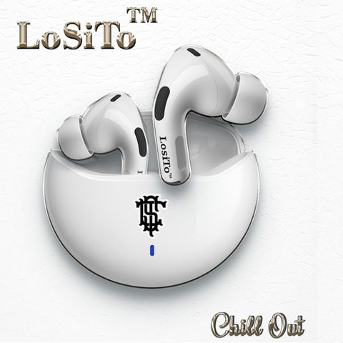LoSiTo Chillout Earbuds – 20 Hours Backup | Bluetooth 5.3 | C-Type Charging | White