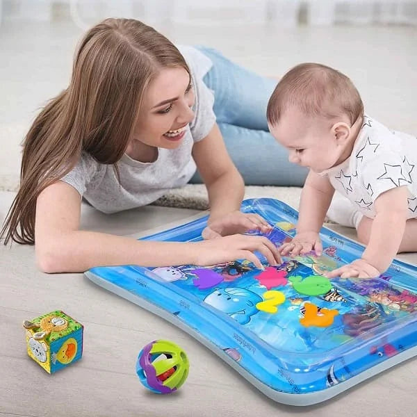 Baby Water Play Mat Toys Inflatable Tummy Time Leak-Proof