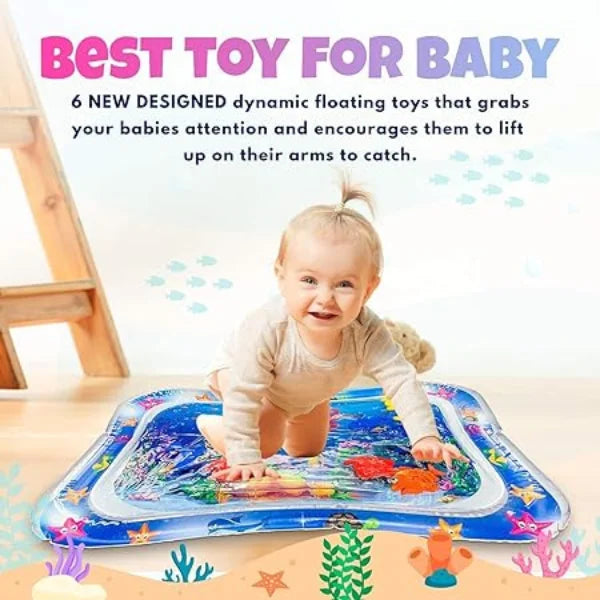 Baby Water Play Mat Toys Inflatable Tummy Time Leak-Proof