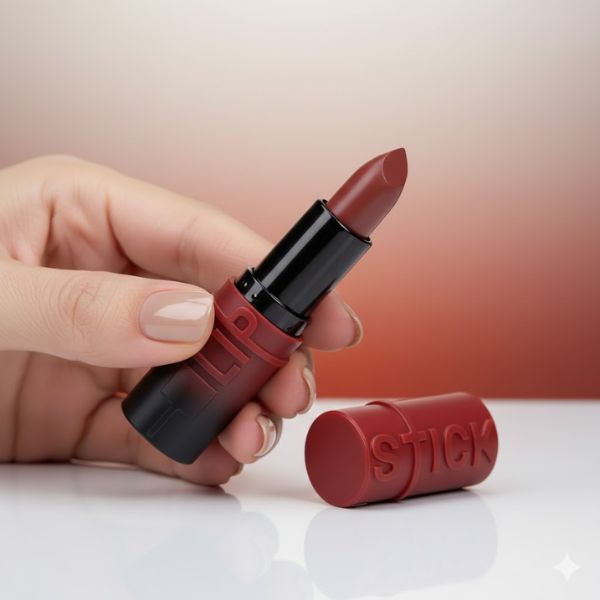 Velvet Matte Finish Lipstick - Rich Earthy Nude in Bold,long-lasting-Genuine