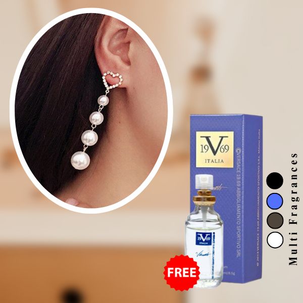 Fashion Stylish Statement Pearl Drop Earrings( Free 1 Versace )