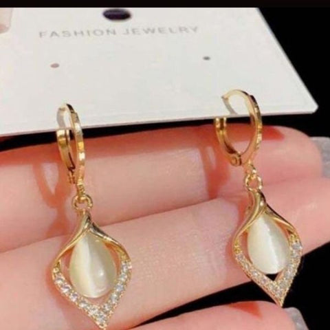 Ear Drop Jewelry Tulip Shape Party Vintage Luxurious Sparkling Dangle