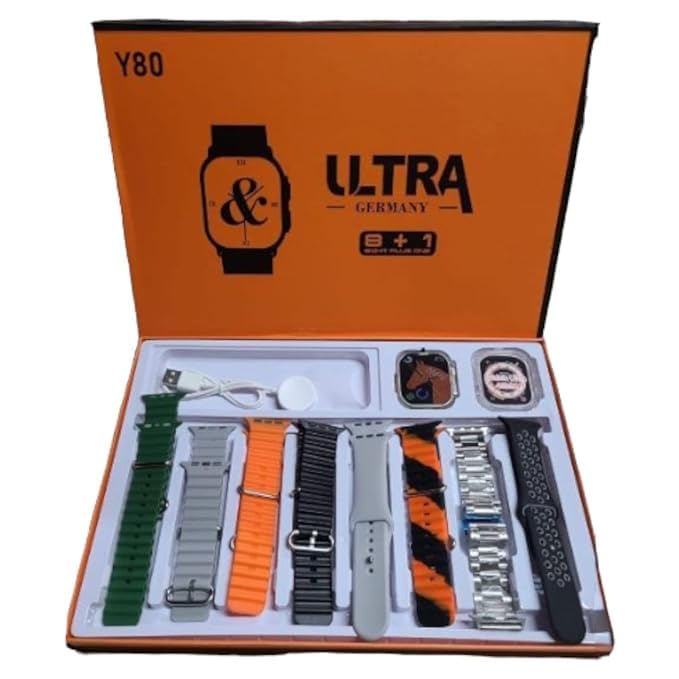 Y80 Ultra Smart Watch Combo (8+1 Edition)