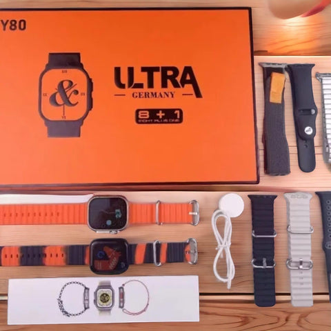 Y80 Ultra Smart Watch Combo (8+1 Edition)