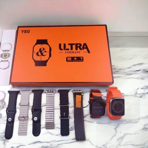 Y80 Ultra Smart Watch Combo (8+1 Edition)