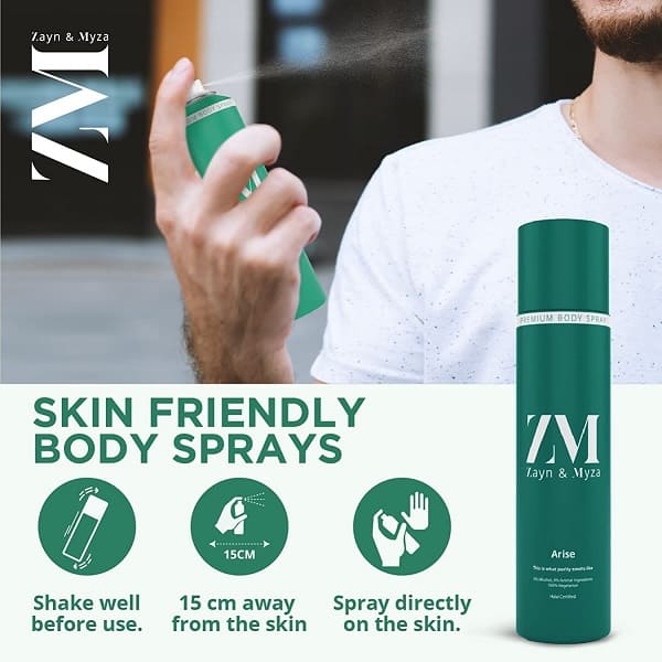 ZM Zayn & Myza Arise No Alcohol Body Spray - For Men & Women