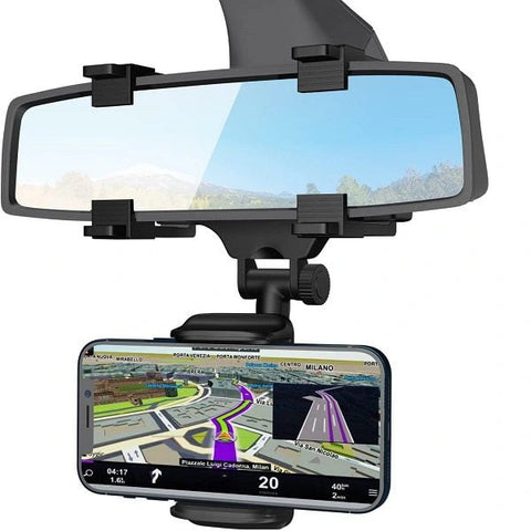 Rearview Mirror Phone Holder For Car, Multifunctional