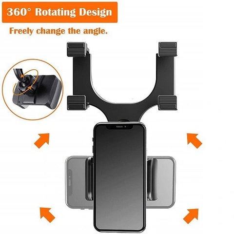Rearview Mirror Phone Holder For Car, Multifunctional