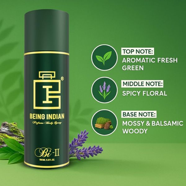 Being Indian Bi-II Deodorant Spray For Men – Long-Lasting