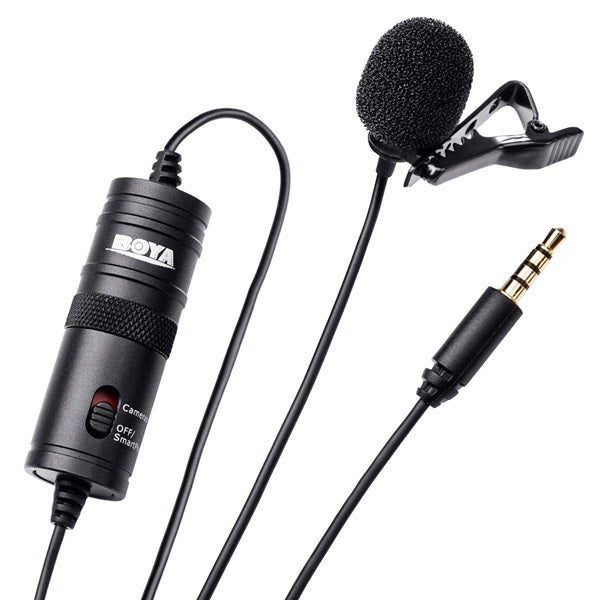 BOYA BYM1 Microphone With 20Ft. Audio Cable (Black) - My Store