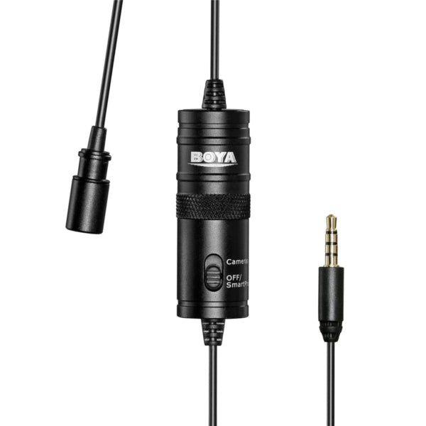 BOYA BYM1 Microphone With 20Ft. Audio Cable (Black) - My Store