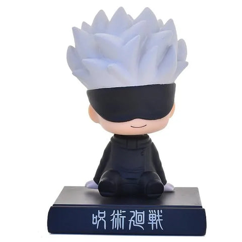 Automobile Head Shaking Doll With Mobile Holder For Car Dashboard