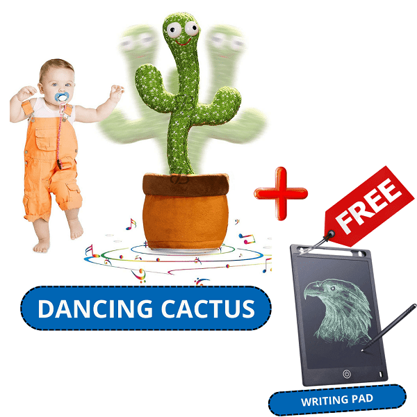 Dancing Cactus Talking Toy With Writing Pad 8.5 Inches Free - My Store