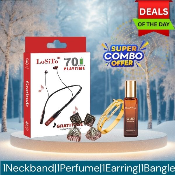 Winter Special Combo Gift Pack – Neckband, Earrings, Perfume & Bangles