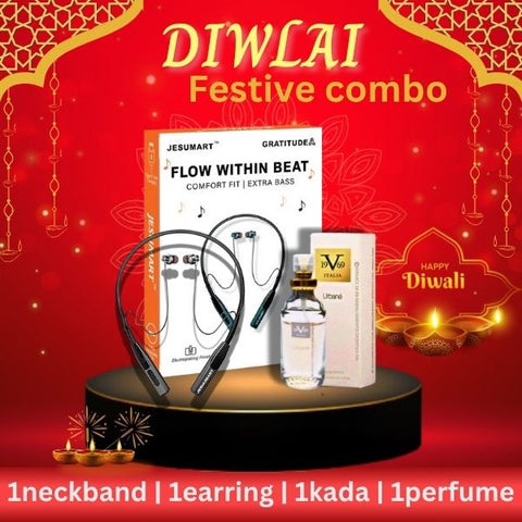 Diwali Combo Offer – Jesumart Neckband & Versh Perfume ( Gift Pack)