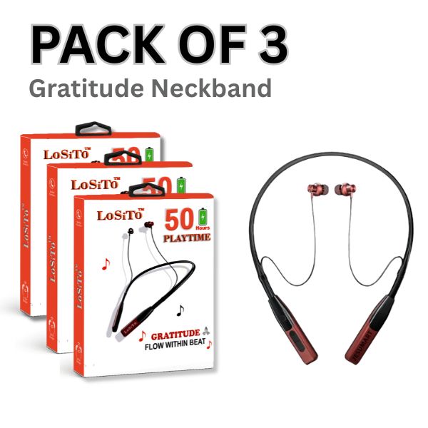 Gratitude-Losito Neckband (Pack of 3)