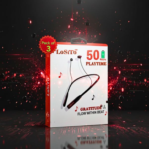 Losito Gratitude Neckband (Pack of 3)-Long Battery Life | Deep Bass