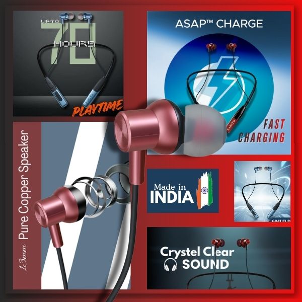 PACK OF 2| Neckbands LoSito Gratitude Neckband Bluetooth 5.4 | 0H Playtime | Deep Bass