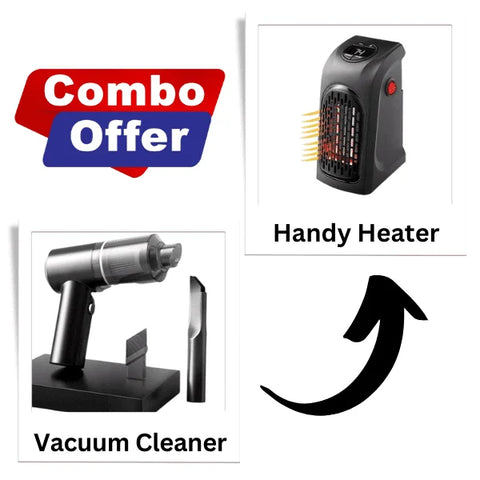 Combo :: Handy Heater + Vacuum Cleaner ( Free Car Dash )