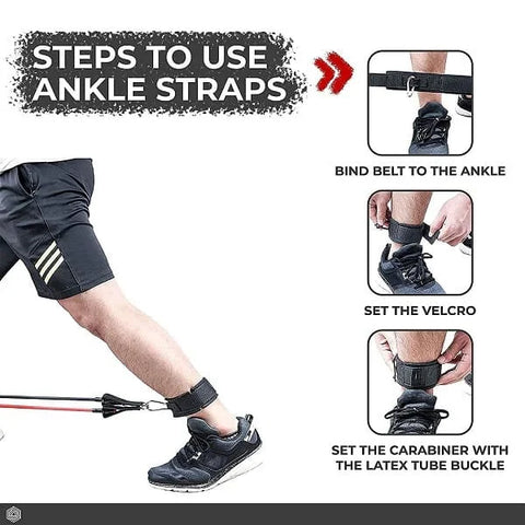 Stretch Resistance Band Set for Workout for Pull ups, tricep, Legs( Free :-Hand Grip+Finger Extension )