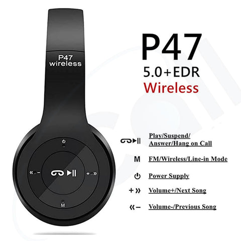 iCall P47 | Wireless Bluetooth | On-Ear Headphones