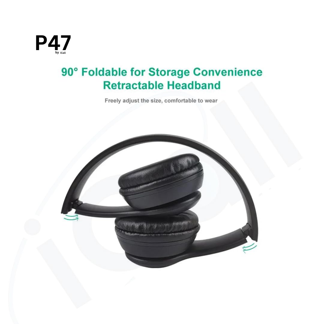iCall P47 | Wireless Bluetooth | On-Ear Headphones