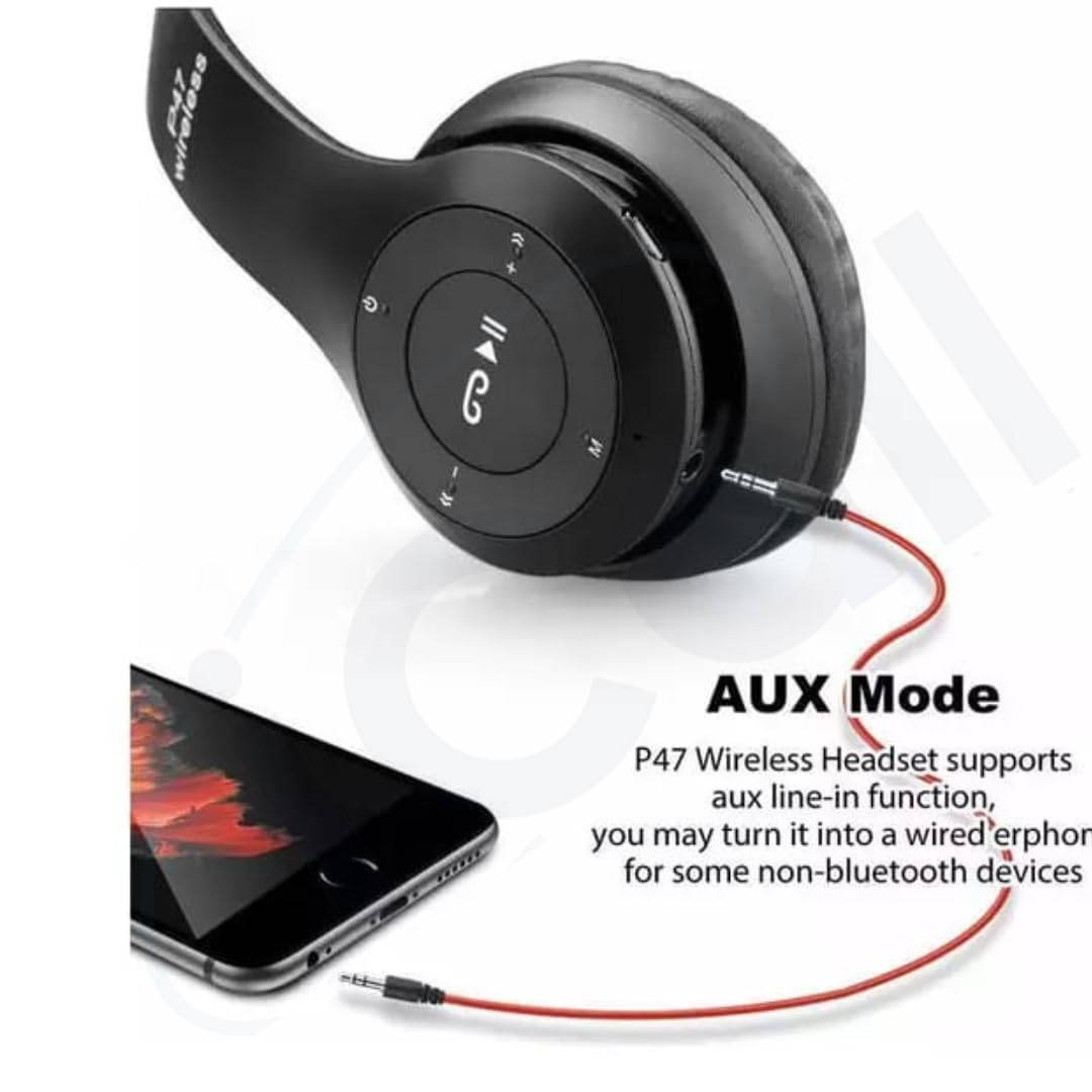 iCall P47 | Wireless Bluetooth | On-Ear Headphones