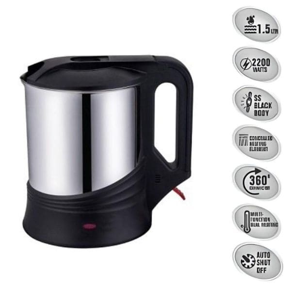 Skyline Stainless Steel Electric Kettle VTL-5004 (1.7 Liters)
