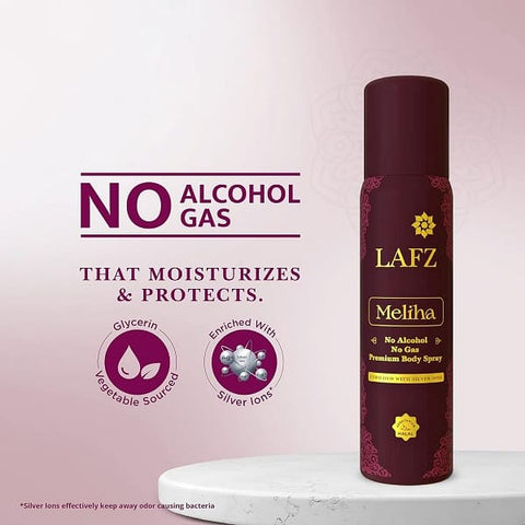 Lafz Meliha, No Alcohol No Gas, Premium Body Spray For Women