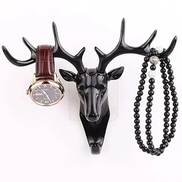 Deer Head Hanging Hook, Self Adhesive Plastic Key Holder