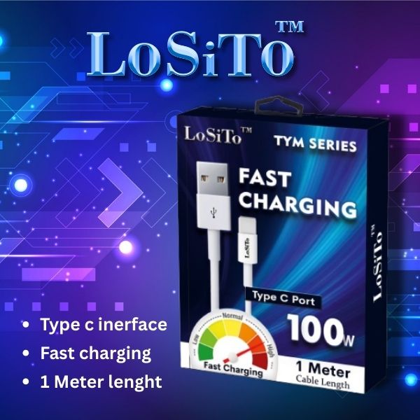 LoSiTo TYM Series 100W Fast Charging Type-C Cable